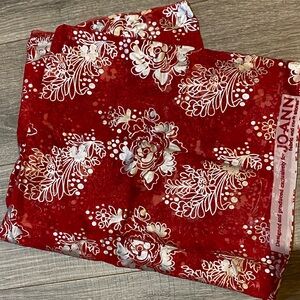 Jo-Ann Red Floral Fabric